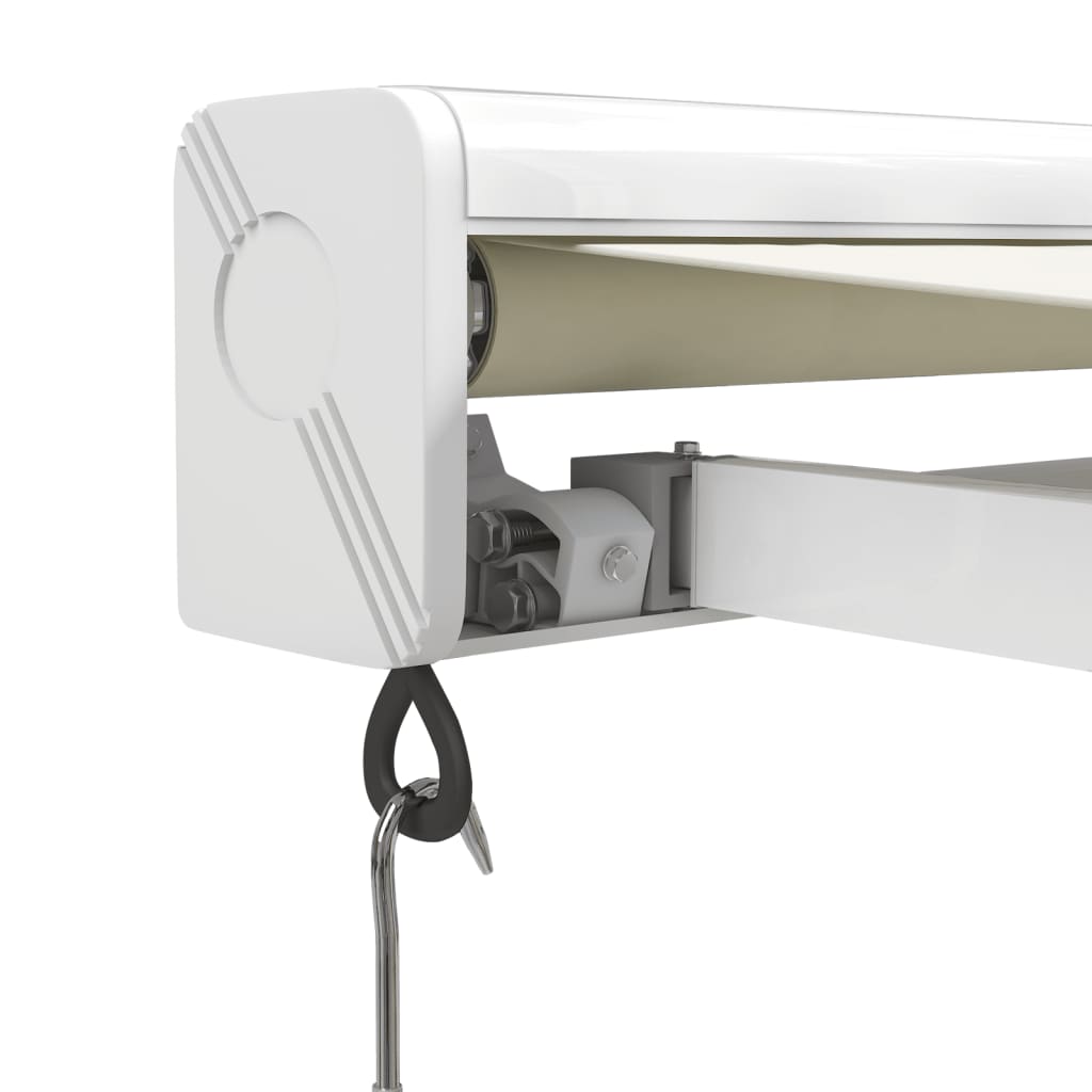 Gelenkarmmarkise Creme 4,5x3 m Stoff und Aluminium
