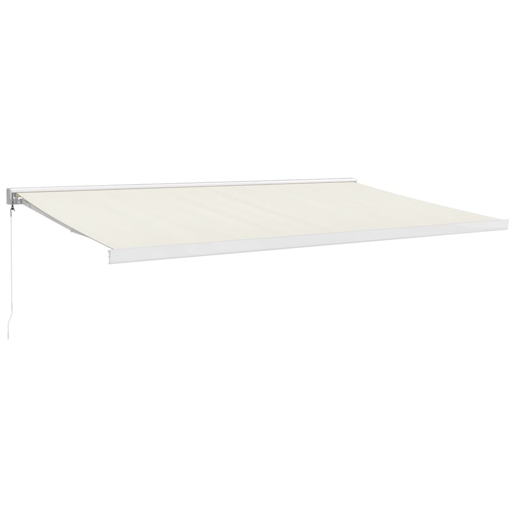 Gelenkarmmarkise Creme 5x3 m Stoff und Aluminium
