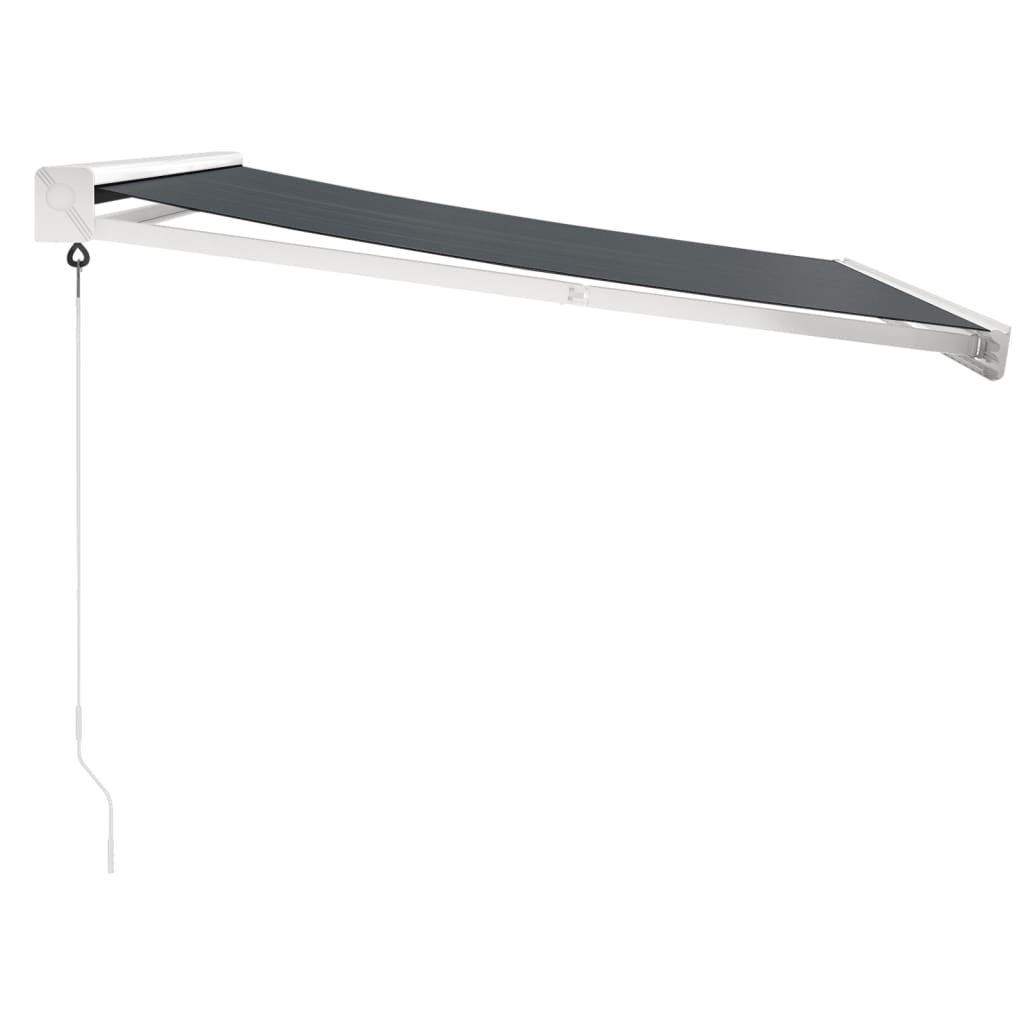 Gelenkarmmarkise Anthrazit 3,5x2,5 m Stoff und Aluminium