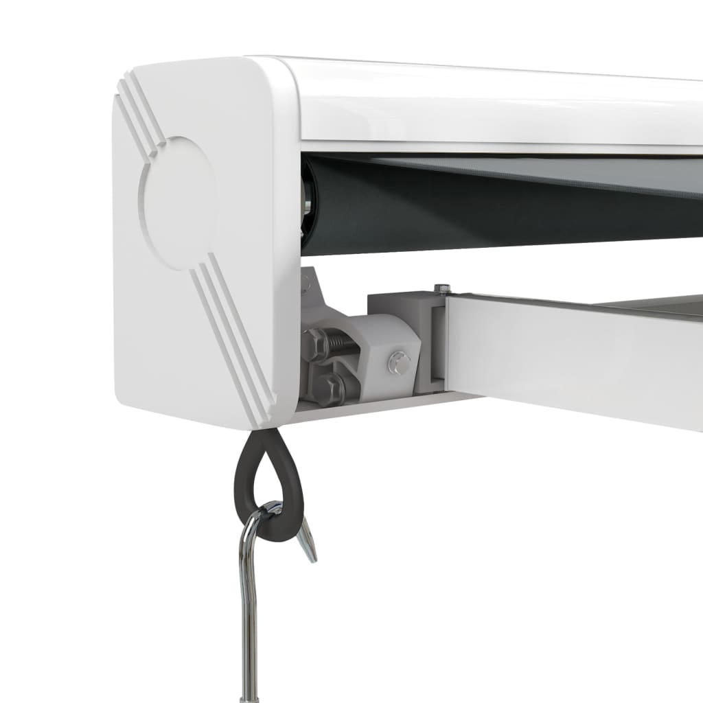 Gelenkarmmarkise Anthrazit 3,5x2,5 m Stoff und Aluminium