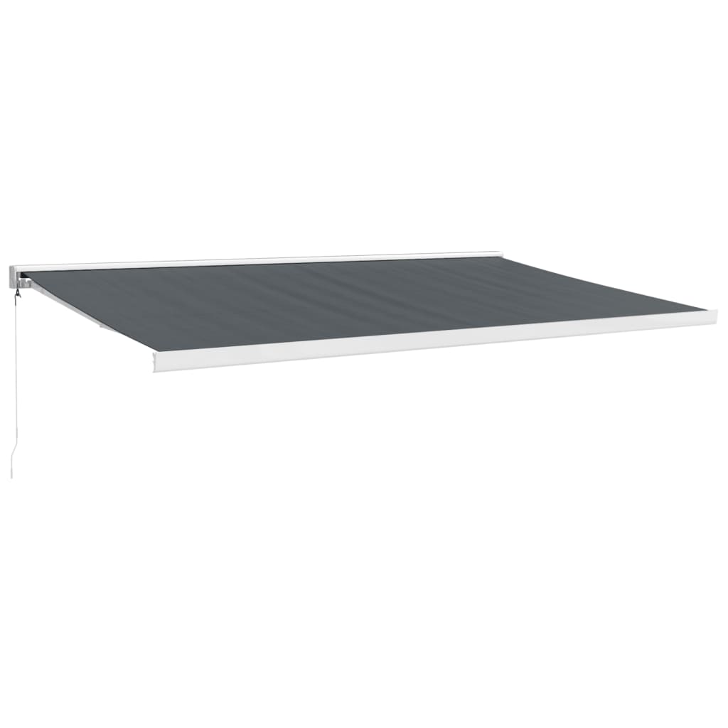 Gelenkarmmarkise Anthrazit 5x3 m Stoff und Aluminium