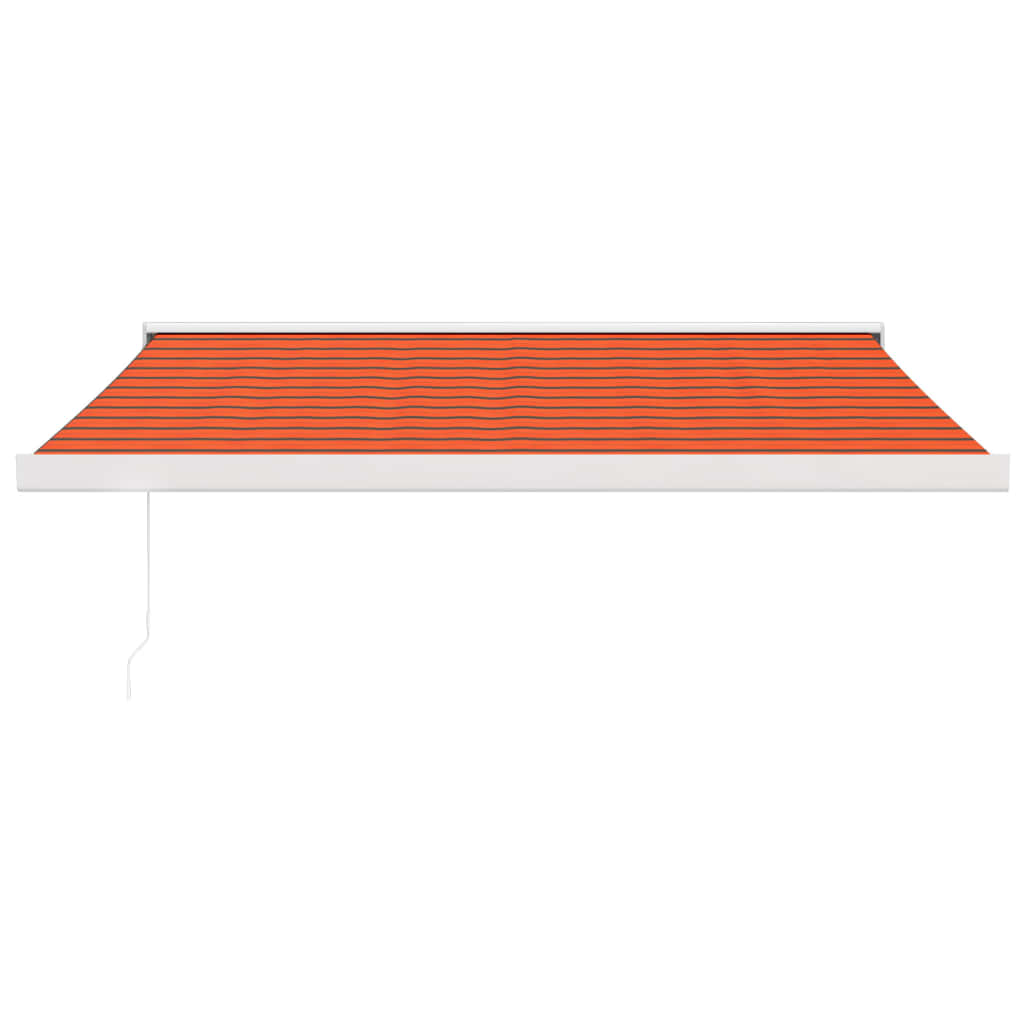 Gelenkarmmarkise Orange und Braun 3x2,5 m Stoff und Aluminium