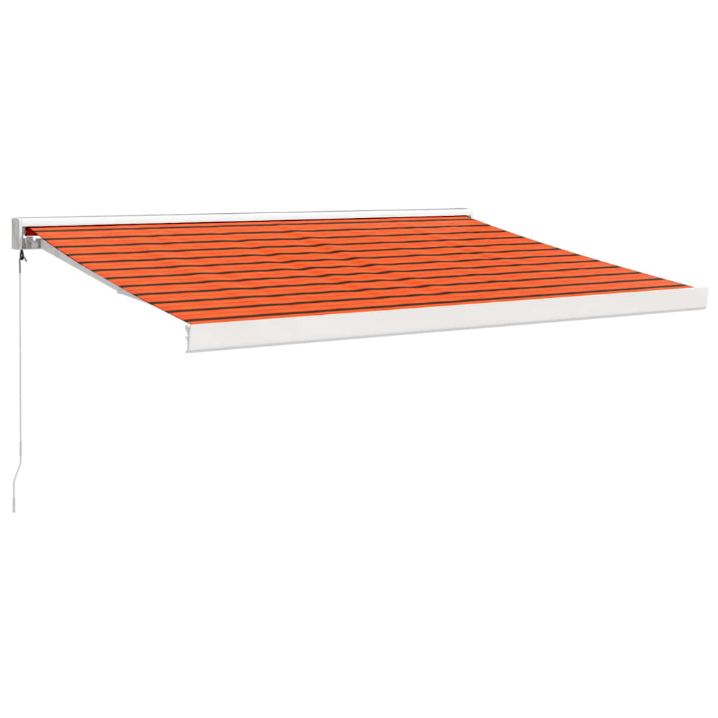 Gelenkarmmarkise Orange und Braun 3,5x2,5 m Stoff und Aluminium