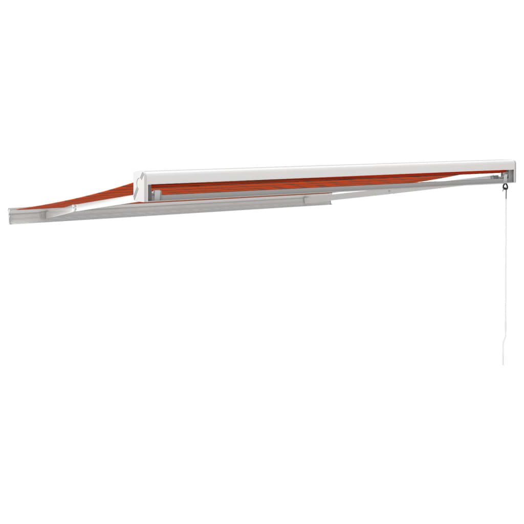 Gelenkarmmarkise Orange und Braun 3,5x2,5 m Stoff und Aluminium