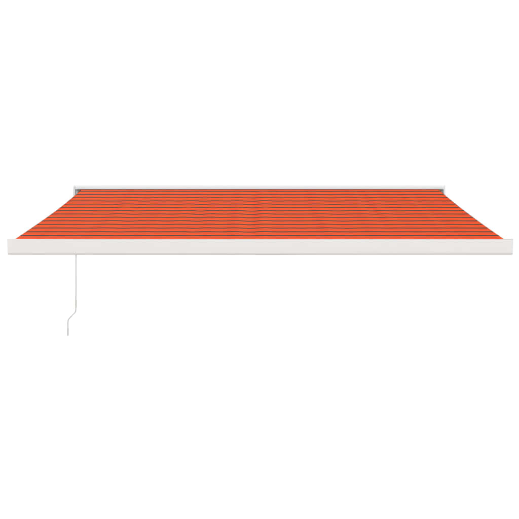 Gelenkarmmarkise Orange und Braun 4x3 m Stoff und Aluminium