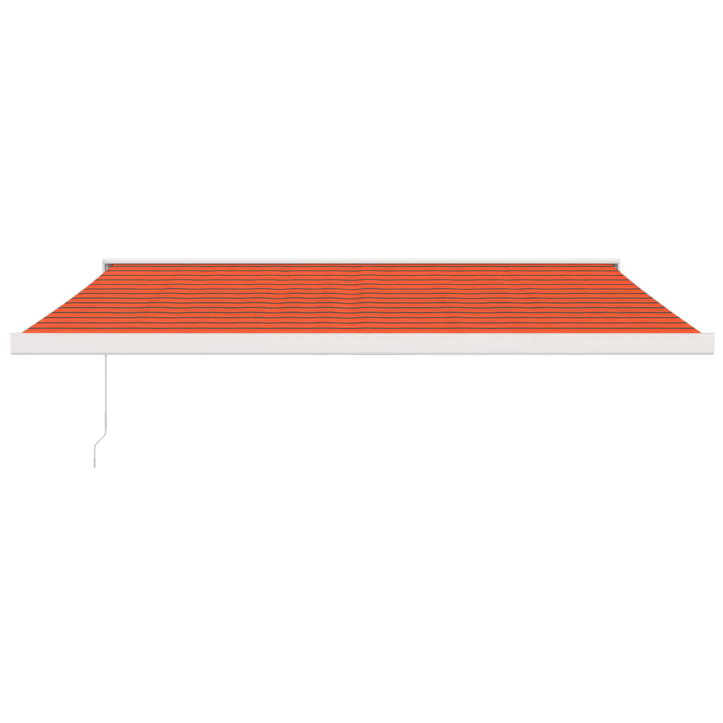 Gelenkarmmarkise Orange und Braun 4,5x3 m Stoff und Aluminium