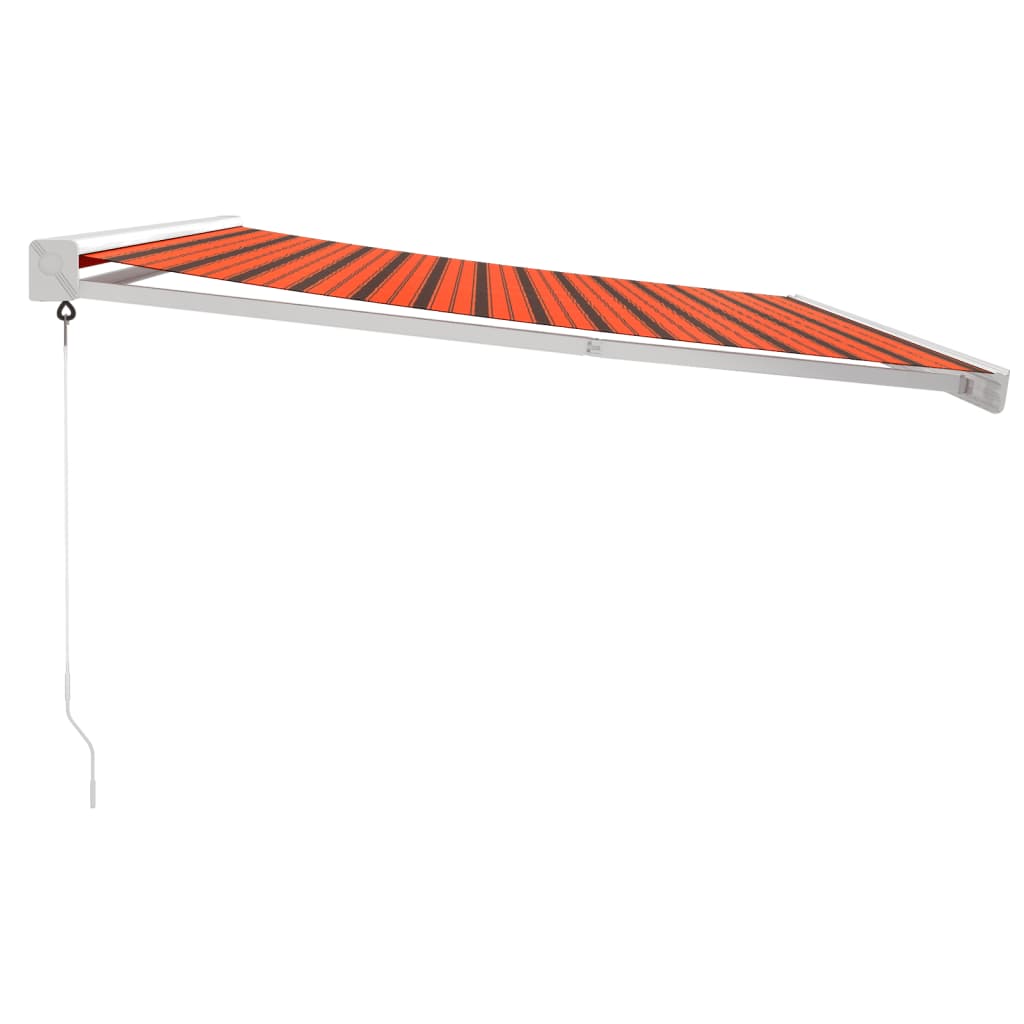 Gelenkarmmarkise Orange und Braun 4,5x3 m Stoff und Aluminium
