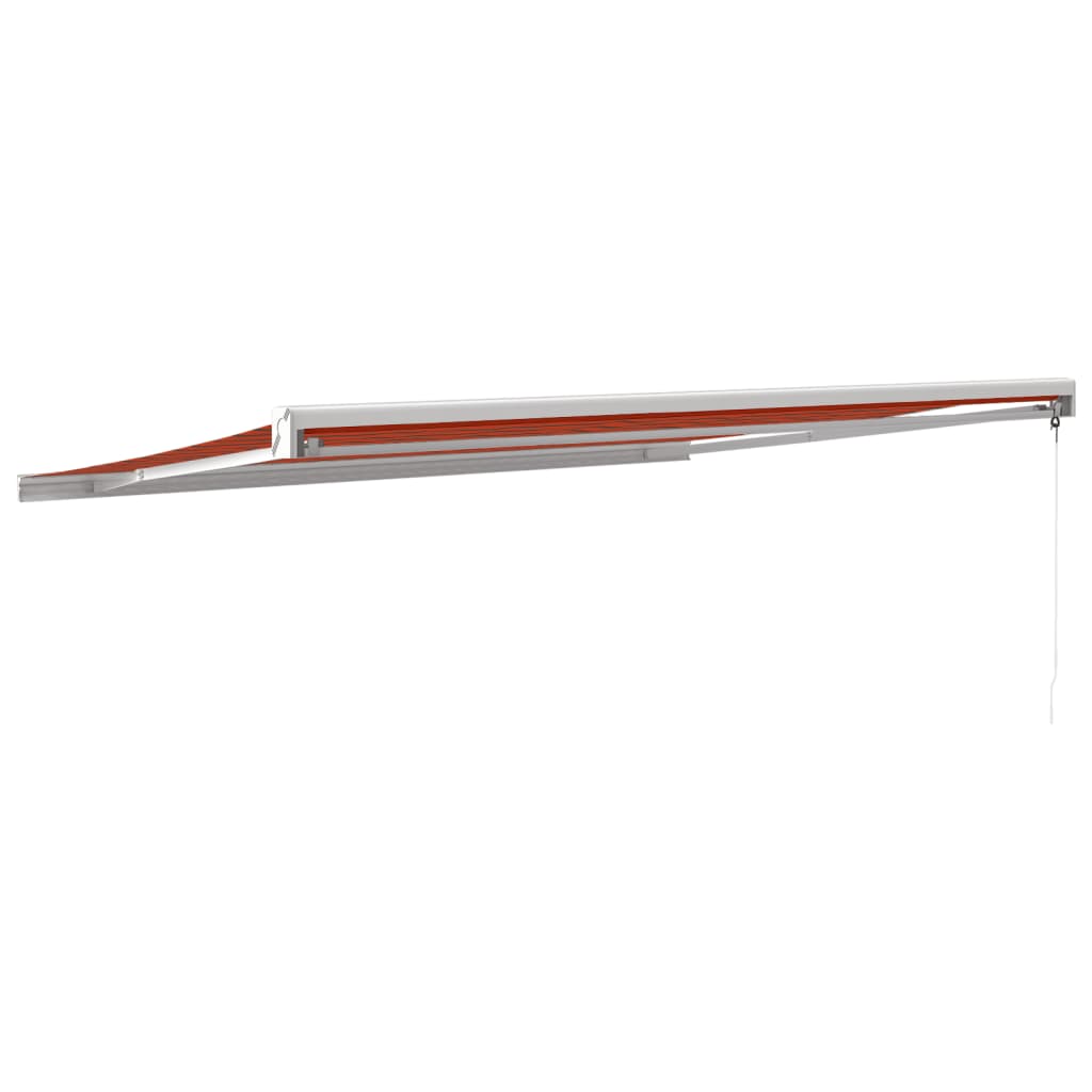 Gelenkarmmarkise Orange und Braun 4,5x3 m Stoff und Aluminium