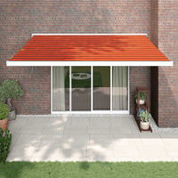 Thumbnail for Gelenkarmmarkise Orange und Braun 4,5x3 m Stoff und Aluminium