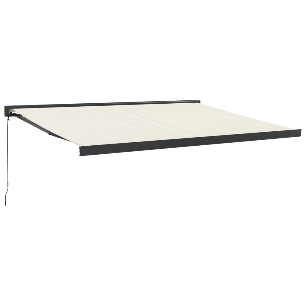 Gelenkarmmarkise Creme 4x3 m Stoff und Aluminium
