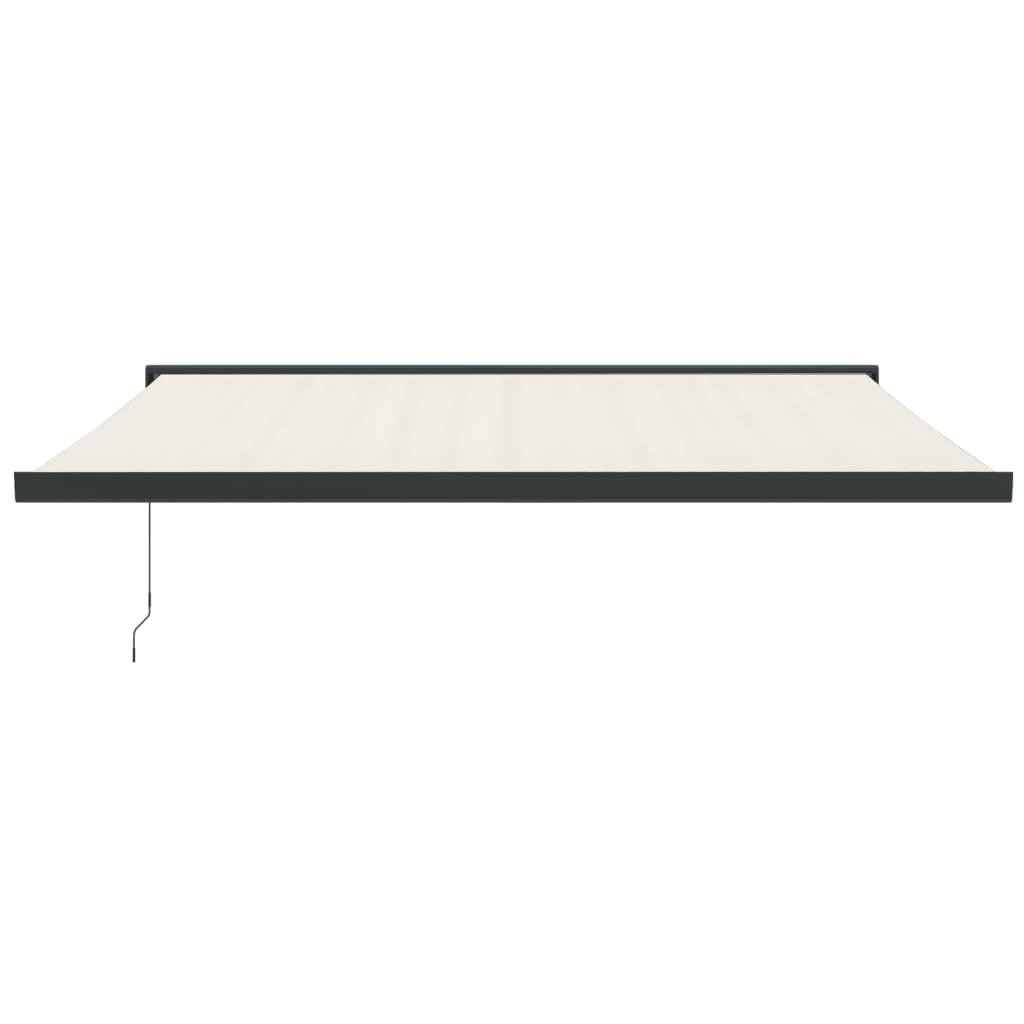 Gelenkarmmarkise Creme 4x3 m Stoff und Aluminium