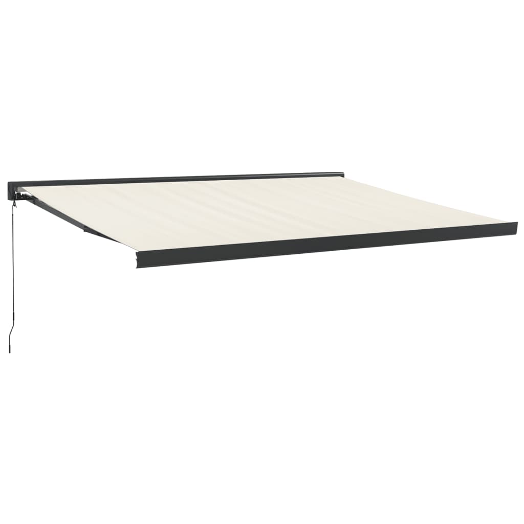 Gelenkarmmarkise Creme 4,5x3 m Stoff und Aluminium
