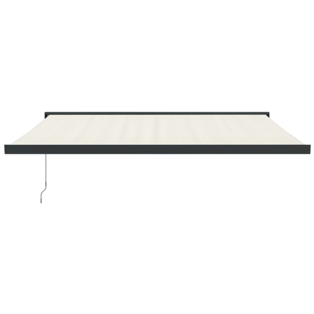Gelenkarmmarkise Creme 4,5x3 m Stoff und Aluminium