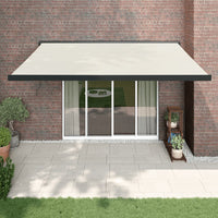 Thumbnail for Gelenkarmmarkise Creme 4,5x3 m Stoff und Aluminium