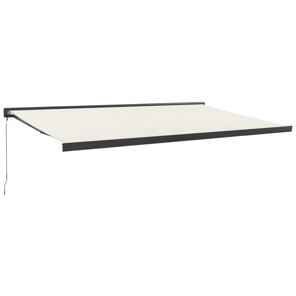 Gelenkarmmarkise Creme 5x3 m Stoff und Aluminium