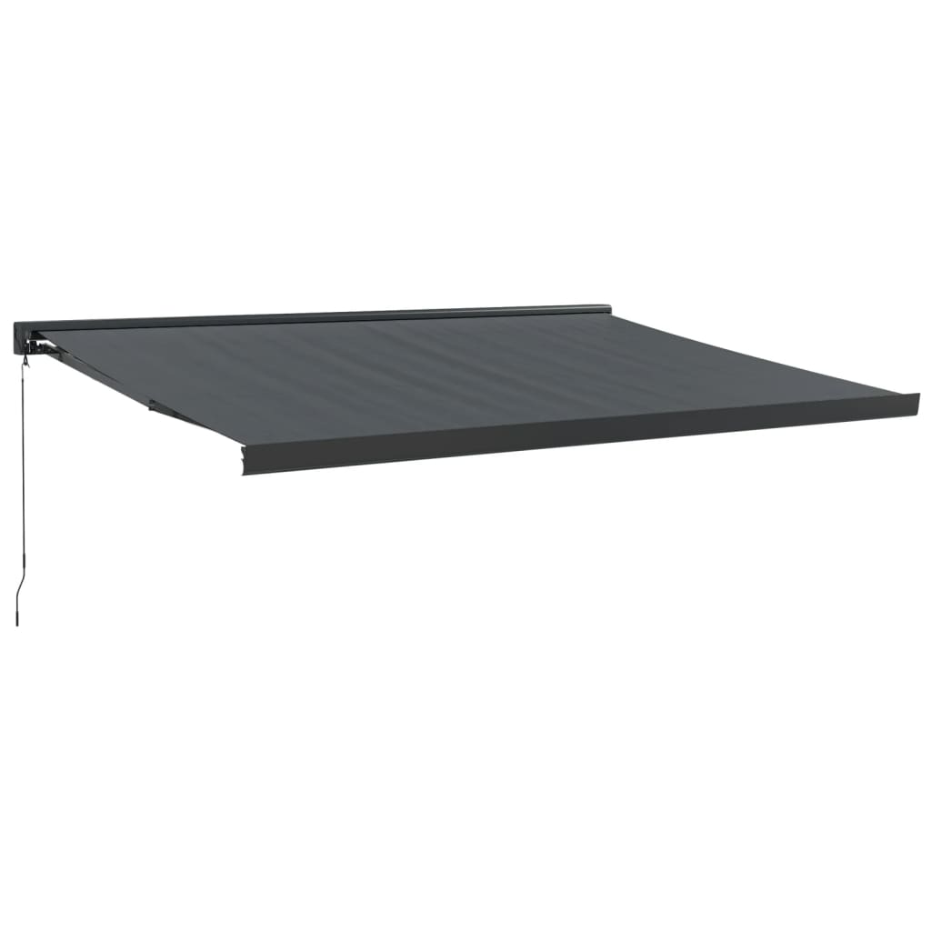 Gelenkarmmarkise Anthrazit 4x3 m Stoff und Aluminium