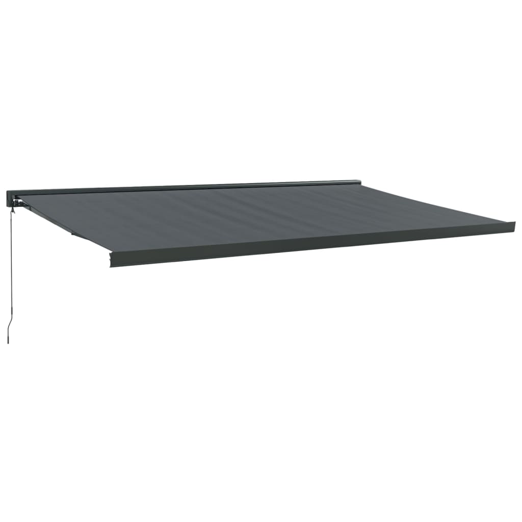 Gelenkarmmarkise Anthrazit 5x3 m Stoff und Aluminium