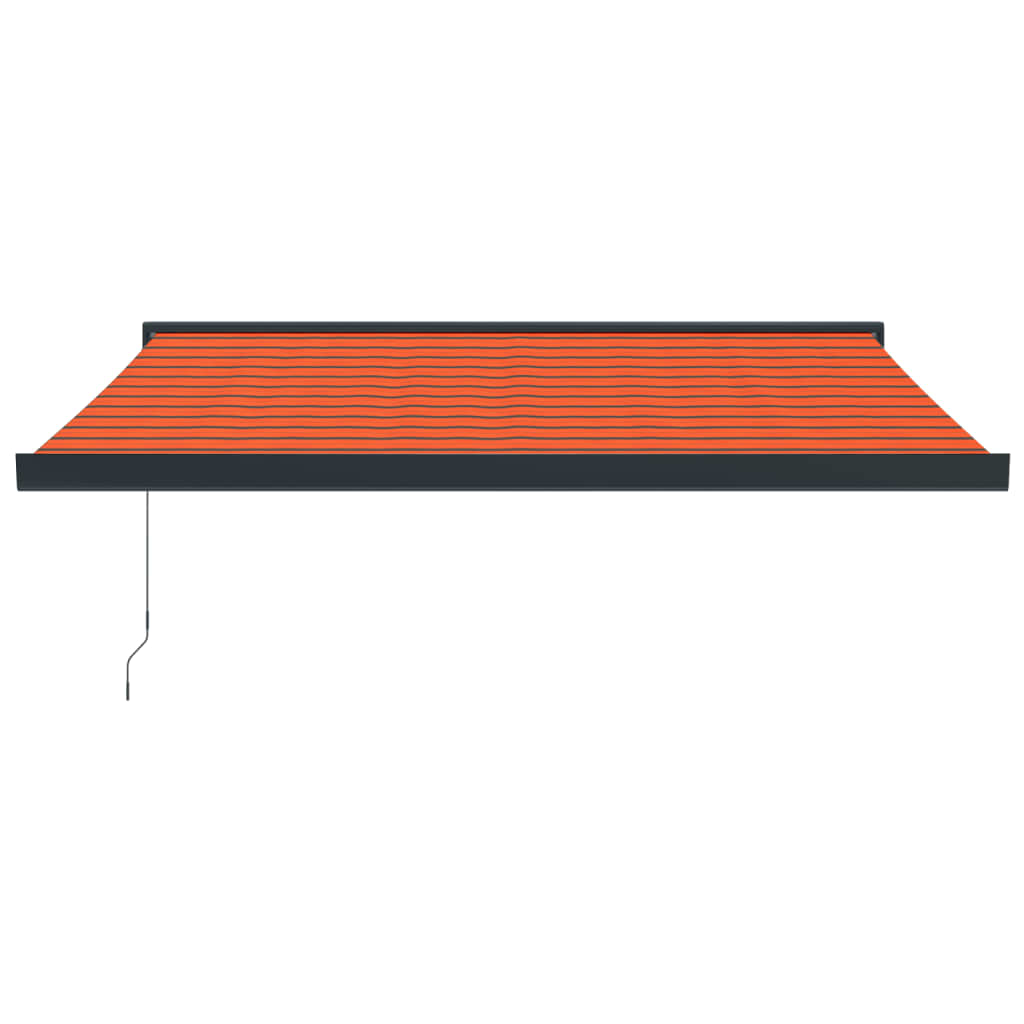 Gelenkarmmarkise Orange und Braun 3x2,5 m Stoff und Aluminium