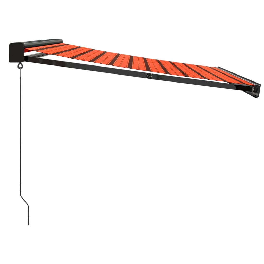 Gelenkarmmarkise Orange und Braun 3x2,5 m Stoff und Aluminium