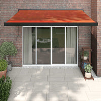 Thumbnail for Gelenkarmmarkise Orange und Braun 3x2,5 m Stoff und Aluminium