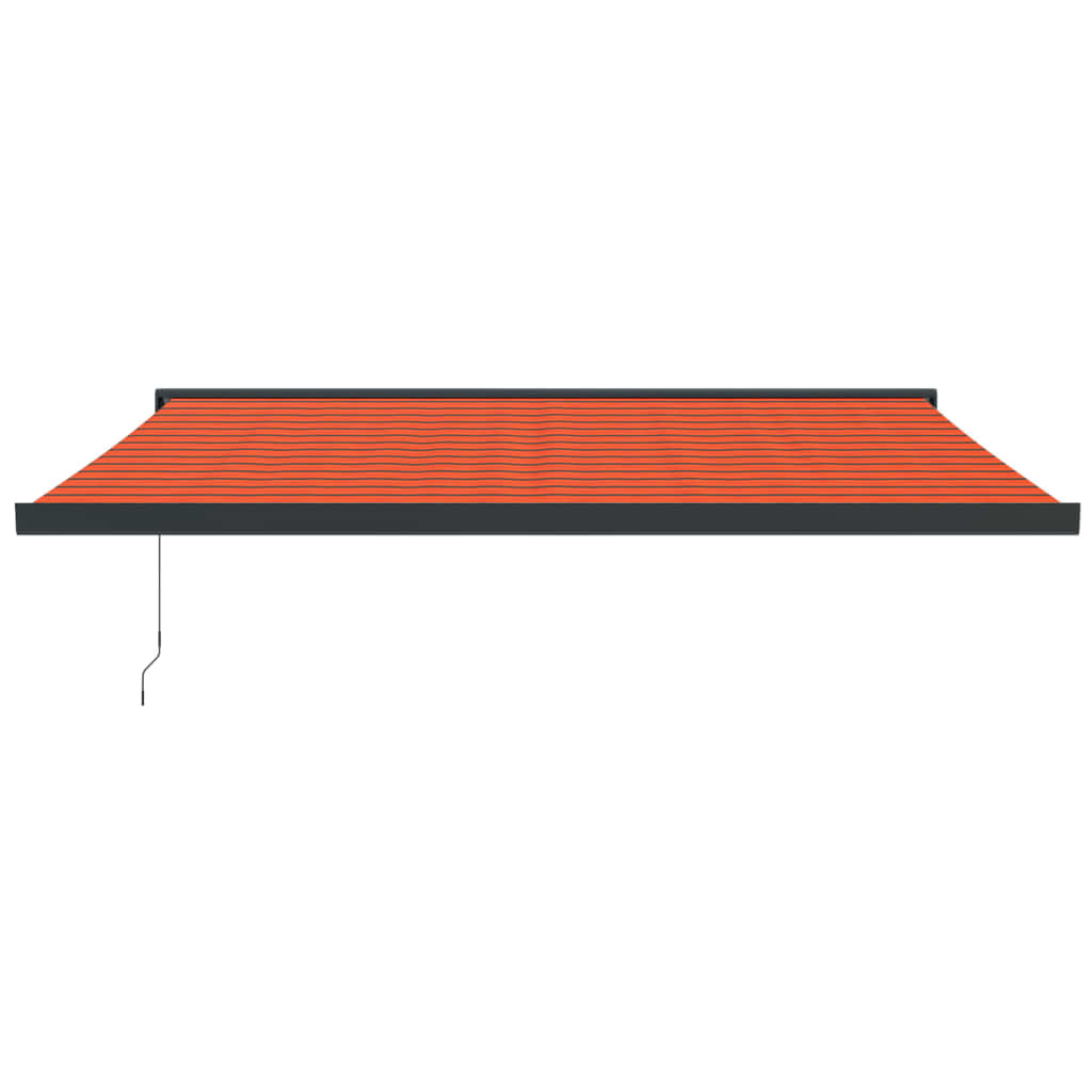 Gelenkarmmarkise Orange und Braun 4x3 m Stoff und Aluminium