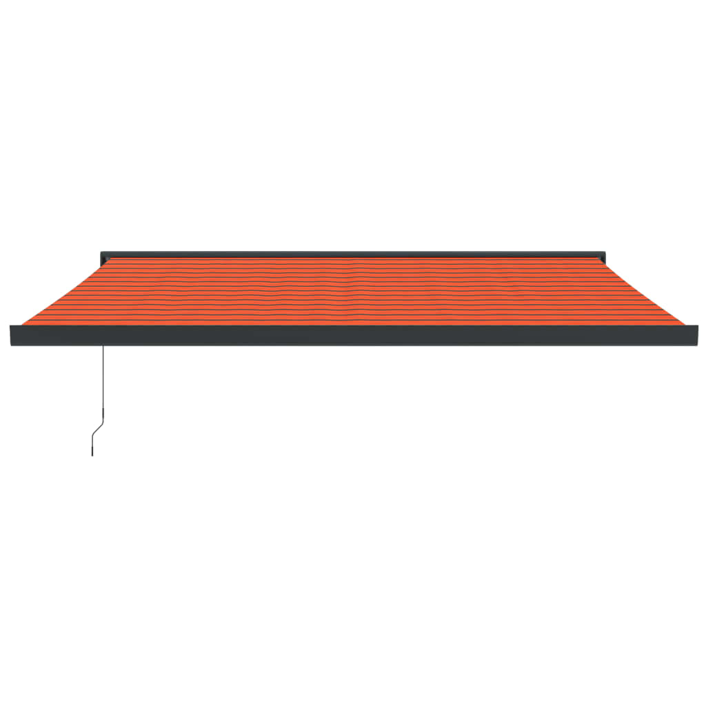 Gelenkarmmarkise Orange und Braun 4,5x3 m Stoff und Aluminium