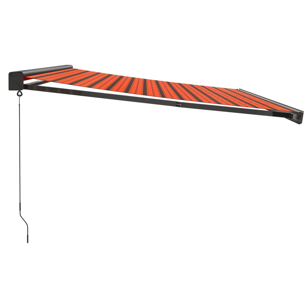 Gelenkarmmarkise Orange und Braun 4,5x3 m Stoff und Aluminium