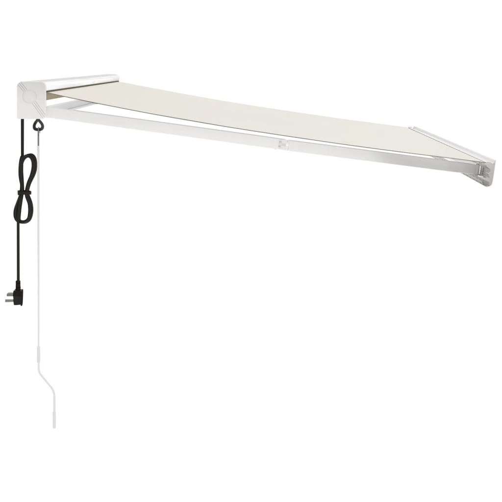 Gelenkarmmarkise Creme 3x2,5 m Stoff und Aluminium
