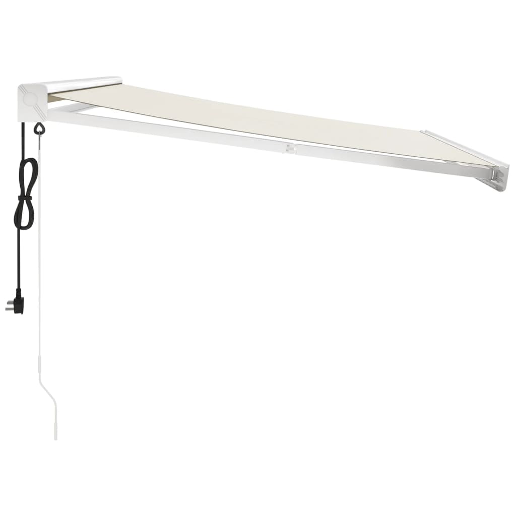 Gelenkarmmarkise Creme 3,5x2,5 m Stoff und Aluminium