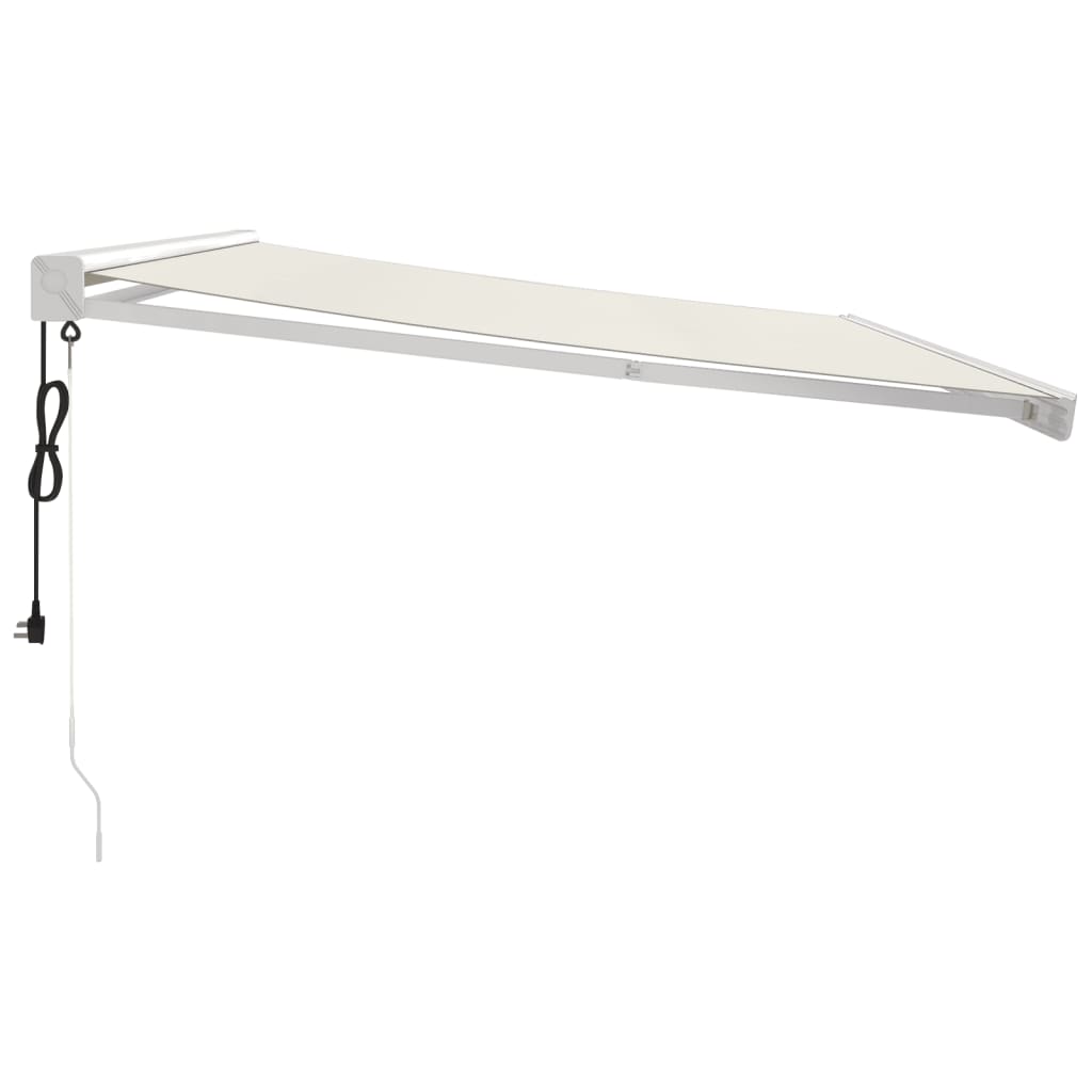 Gelenkarmmarkise Creme 4x3 m Stoff und Aluminium