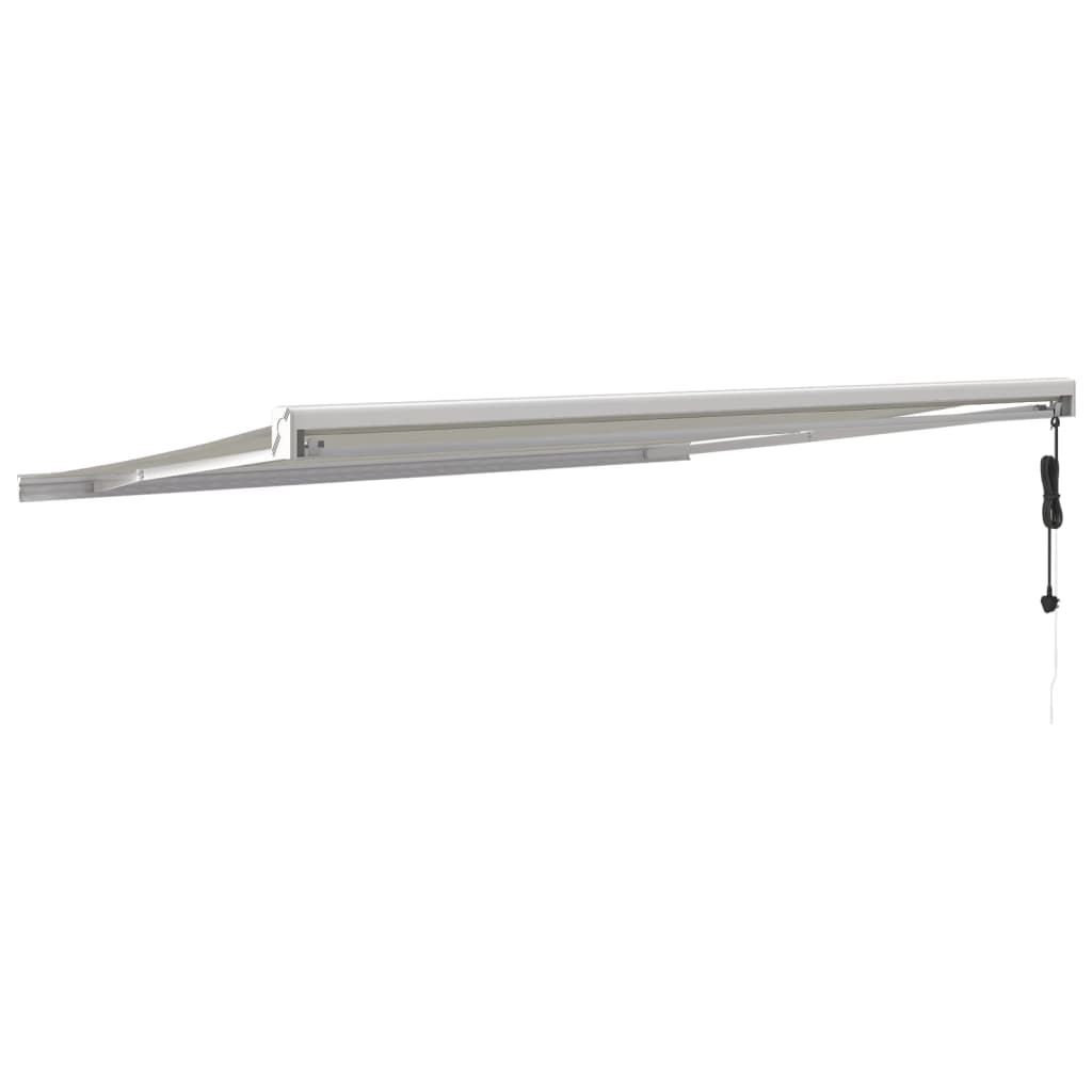 Gelenkarmmarkise Creme 4x3 m Stoff und Aluminium
