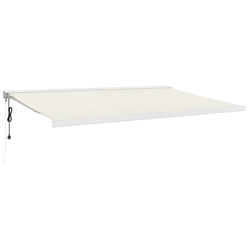 Gelenkarmmarkise Creme 5x3 m Stoff und Aluminium