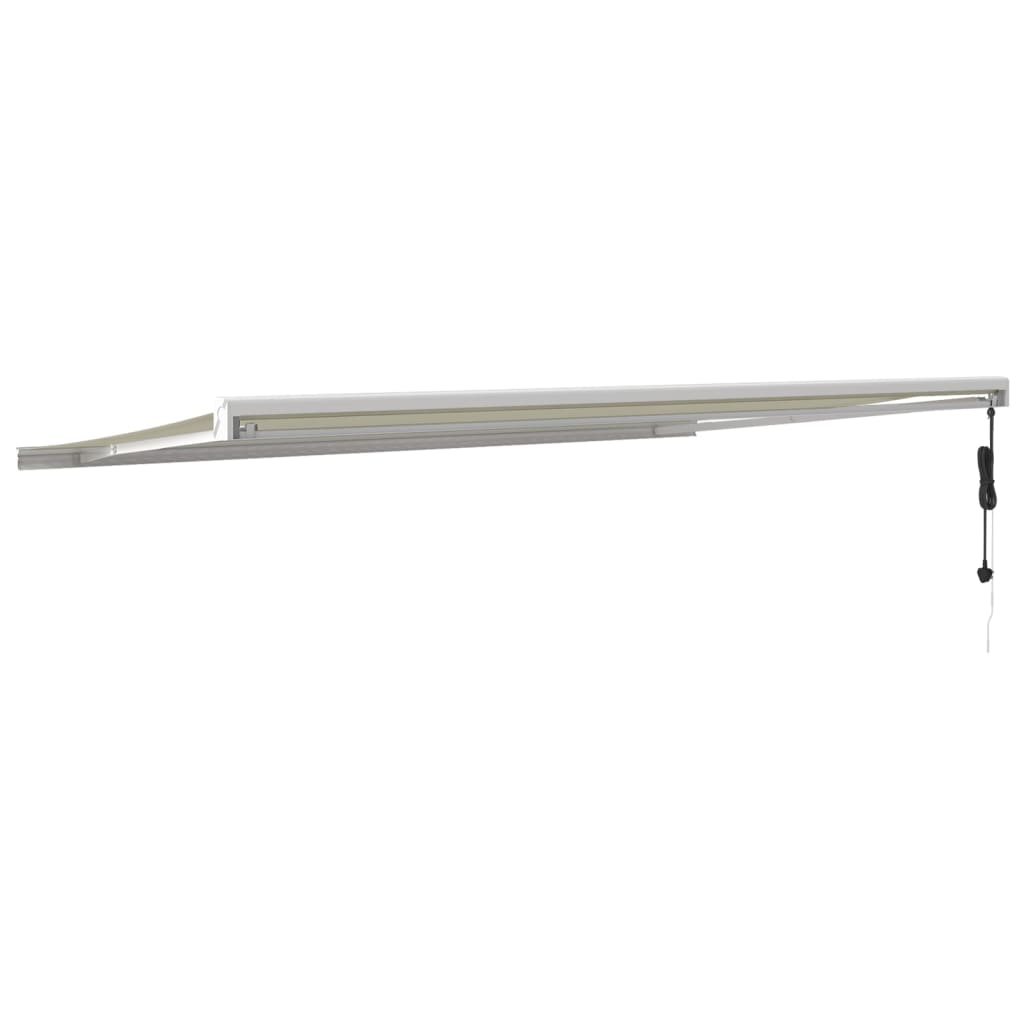 Gelenkarmmarkise Creme 5x3 m Stoff und Aluminium