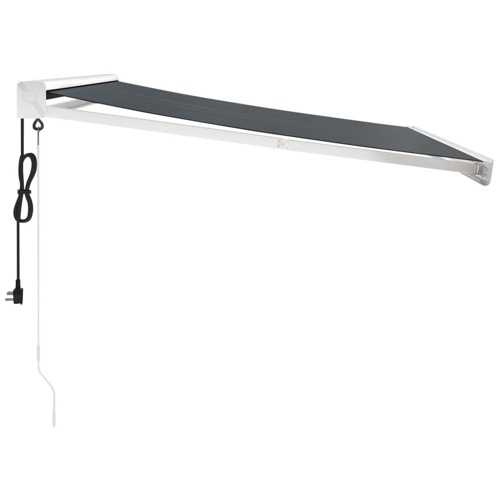 Gelenkarmmarkise Anthrazit 3x2,5 m Stoff und Aluminium