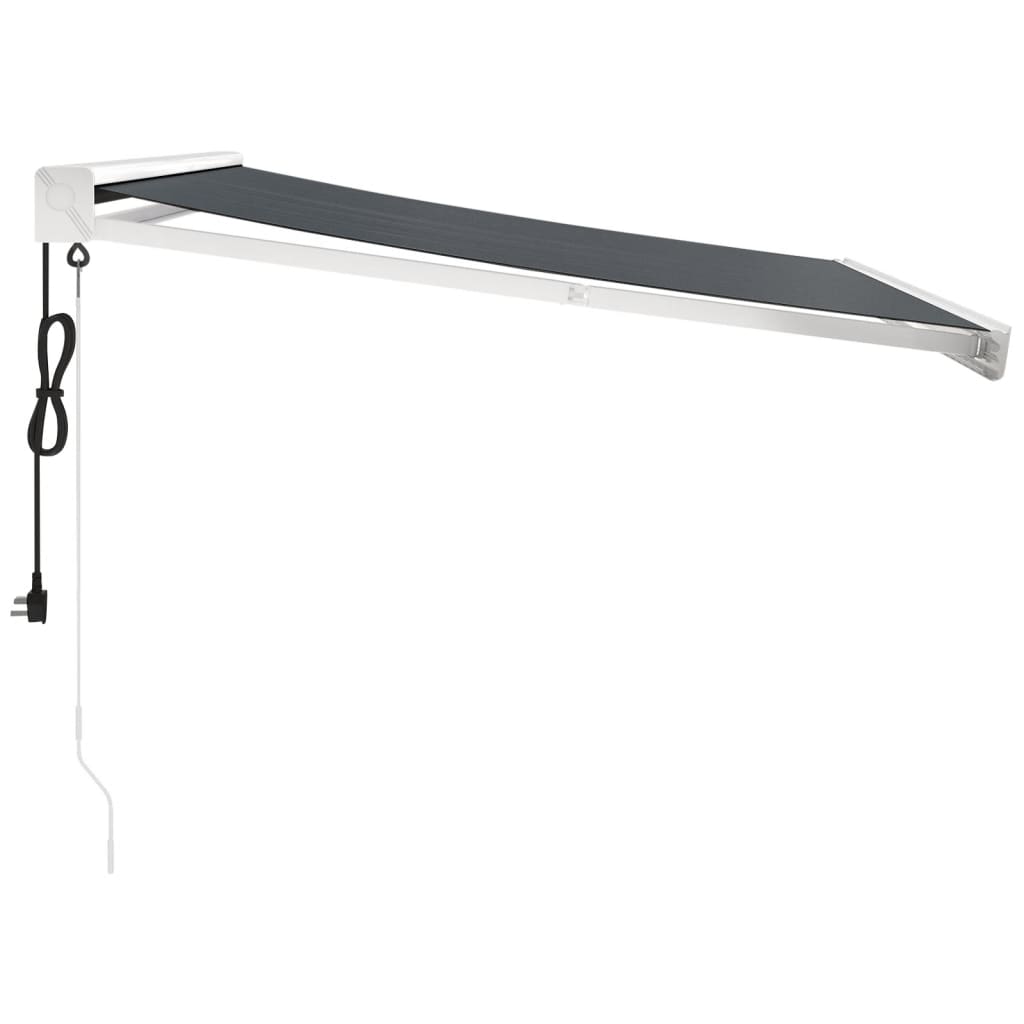 Gelenkarmmarkise Anthrazit 3,5x2,5 m Stoff und Aluminium