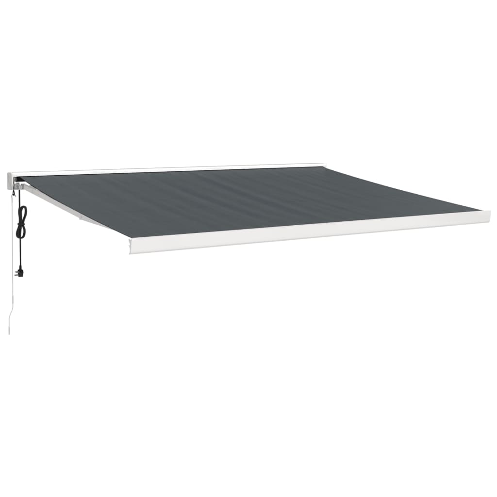 Gelenkarmmarkise Anthrazit 4x3 m Stoff und Aluminium