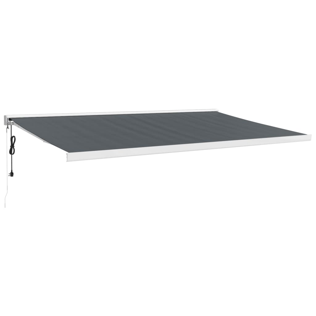 Gelenkarmmarkise Anthrazit 5x3 m Stoff und Aluminium