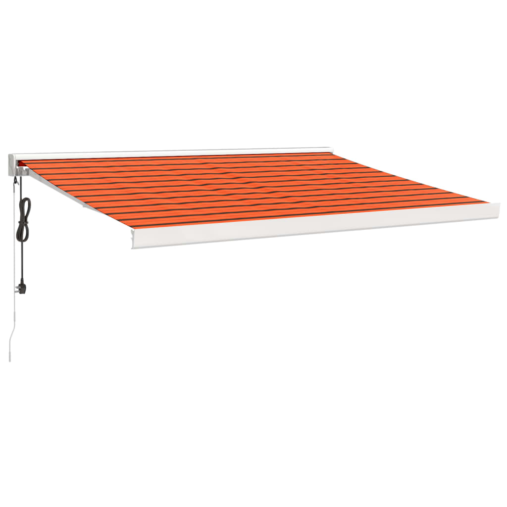 Gelenkarmmarkise Orange und Braun 3x2,5 m Stoff und Aluminium