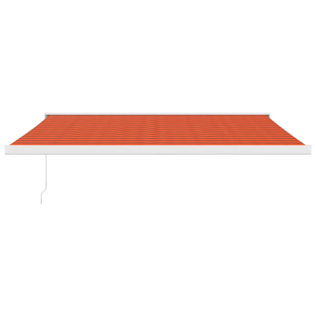 Gelenkarmmarkise Orange und Braun 4x3 m Stoff und Aluminium
