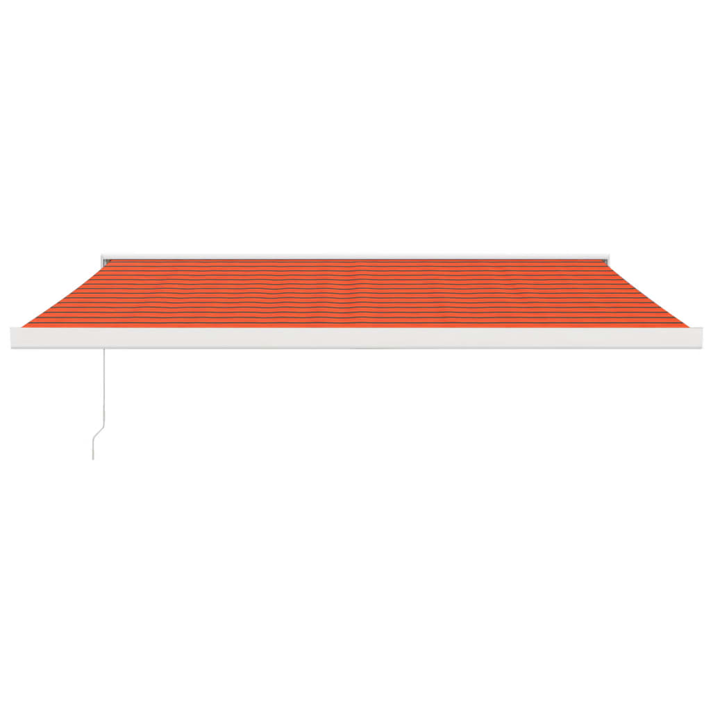 Gelenkarmmarkise Orange und Braun 4,5x3 m Stoff und Aluminium
