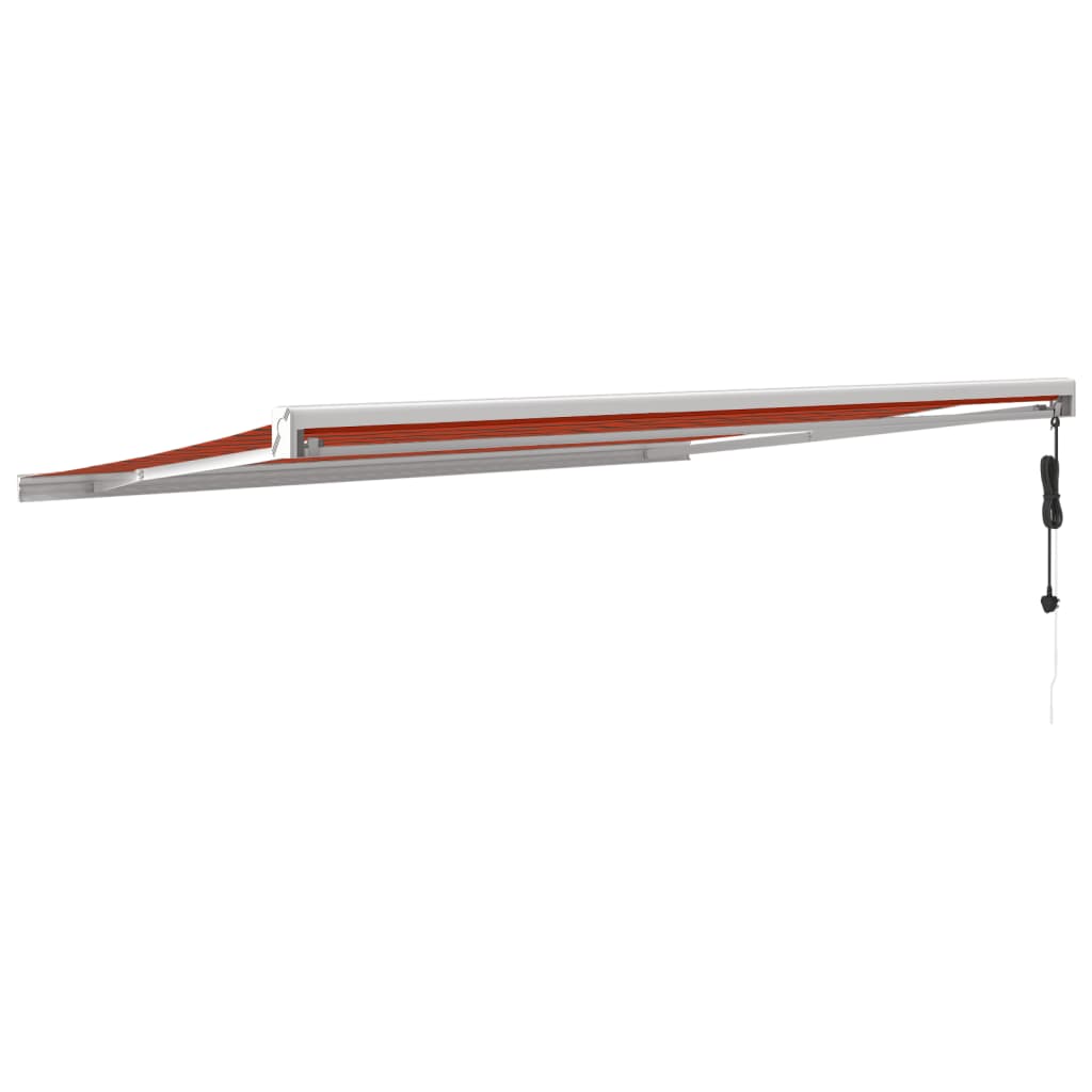 Gelenkarmmarkise Orange und Braun 4,5x3 m Stoff und Aluminium