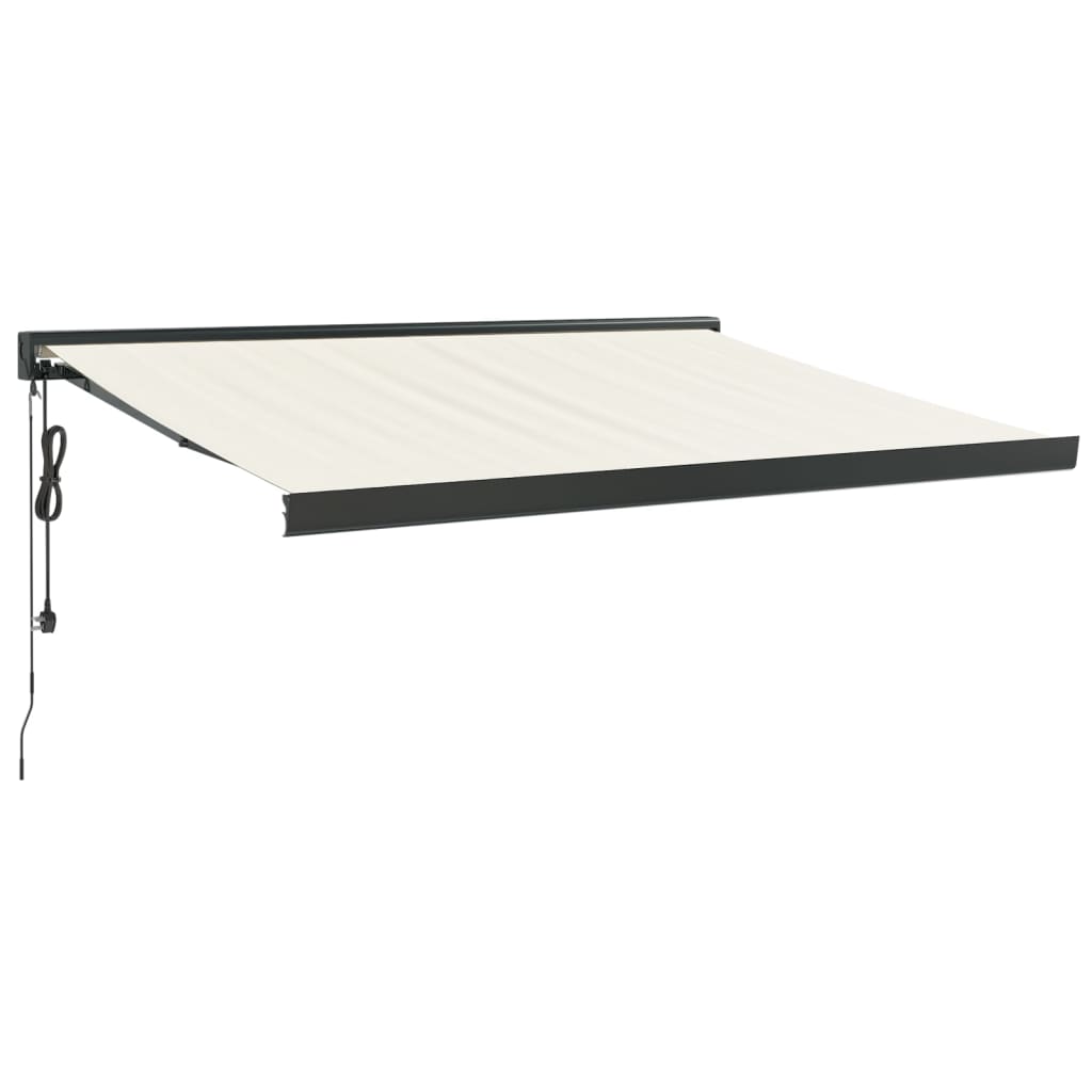 Gelenkarmmarkise Creme 3x2,5 m Stoff und Aluminium