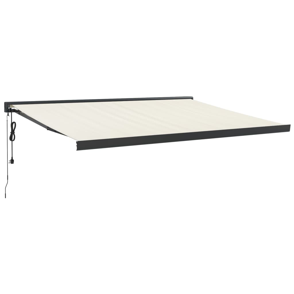 Gelenkarmmarkise Creme 4,5x3 m Stoff und Aluminium