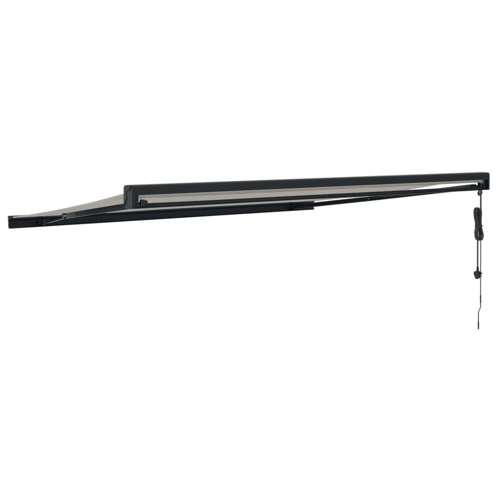 Gelenkarmmarkise Creme 4,5x3 m Stoff und Aluminium