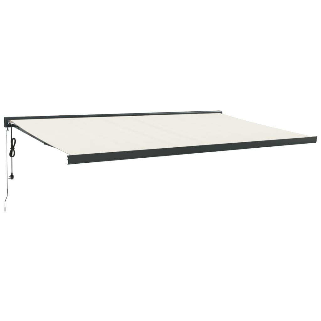 Gelenkarmmarkise Creme 5x3 m Stoff und Aluminium