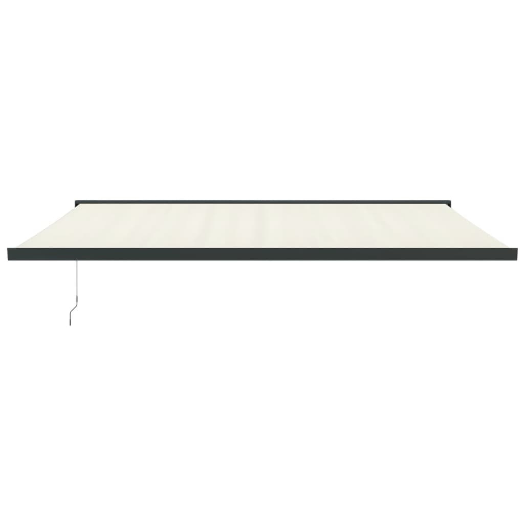 Gelenkarmmarkise Creme 5x3 m Stoff und Aluminium