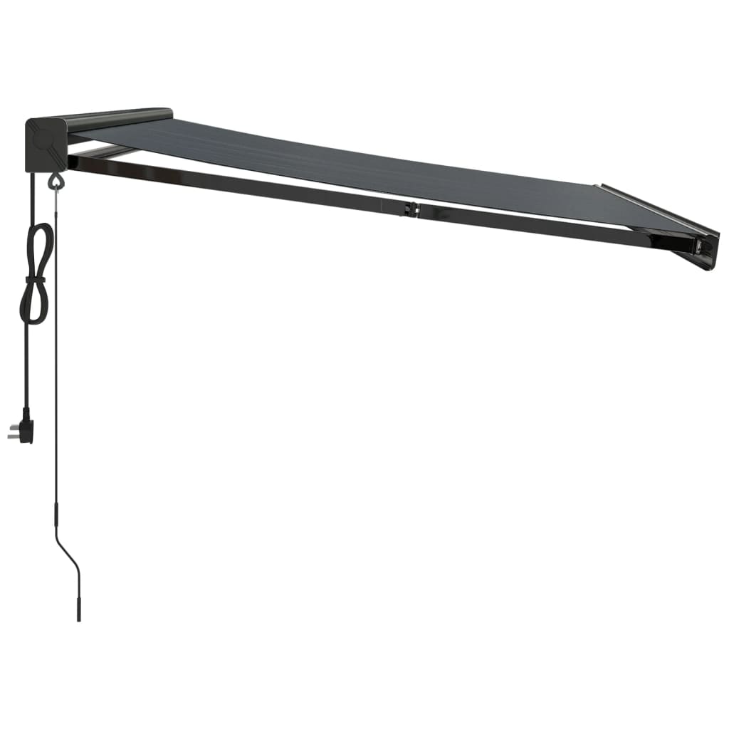 Gelenkarmmarkise Anthrazit 3x2,5 m Stoff und Aluminium