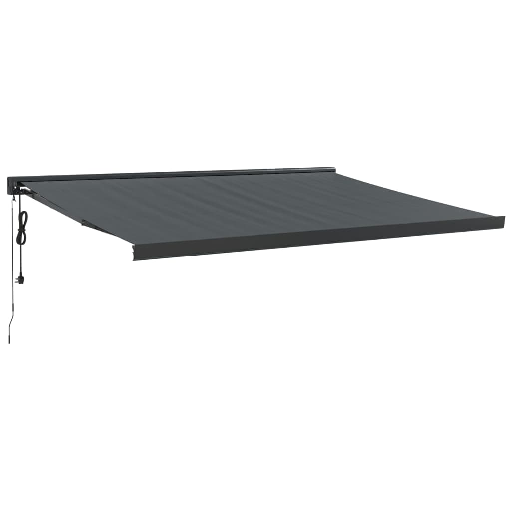 Gelenkarmmarkise Anthrazit 4x3 m Stoff und Aluminium