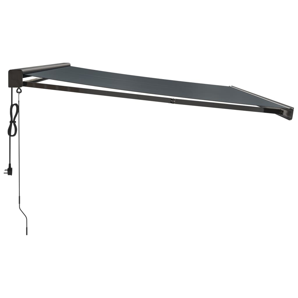 Gelenkarmmarkise Anthrazit 4x3 m Stoff und Aluminium