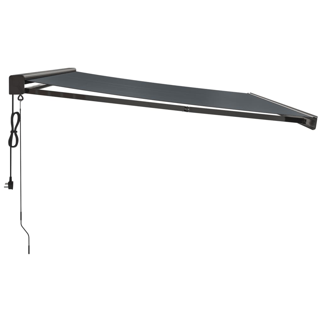 Gelenkarmmarkise Anthrazit 4,5x3 m Stoff und Aluminium